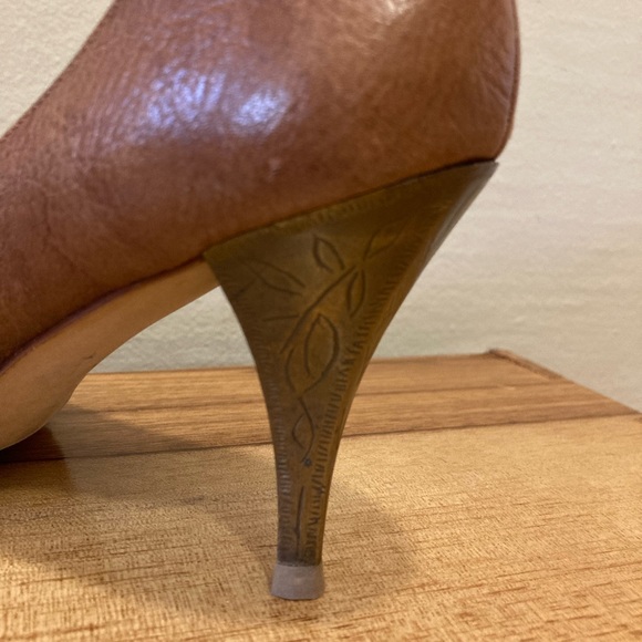 Vintage brown kitten heel - Picture 3 of 4